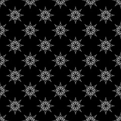 Snow seamless pattern. Abstract winter ornamental textured background. Snowflake pattern. Snow flake vector holiday editable texture