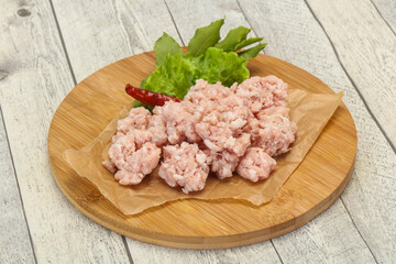 Homemade pork minced meat for cooking