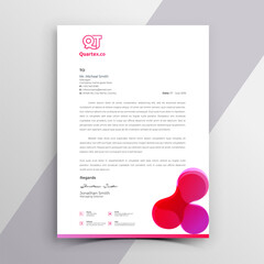 Modern Vector Letterhead Pad Template