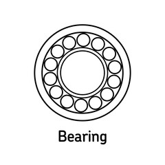 Illustration vector graphic of bearing with white background perfect for industrial, machine, maintenance, etc