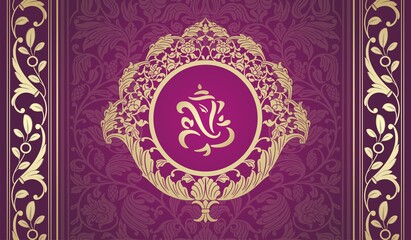 Ganesha, wedding card, royal Rajasthan, India	