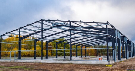 Obraz premium eine Halle wird neu gebaut