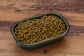 Vegetarian cuisine - dry green lentil
