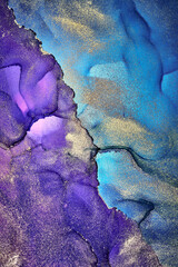 Alcohol ink art.Mixing liquid paints. Modern, abstract colorful background, wallpaper. Marble texture.Translucent colors