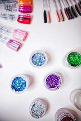 glitter for manicure, manicure master tools