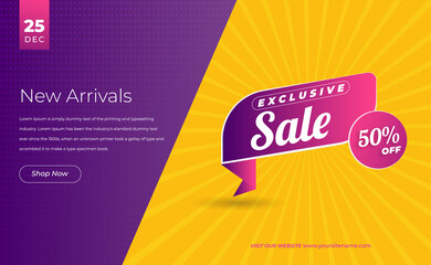 Sale banner wallpaper for exclusive sale and online shopping