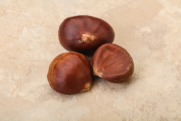 Organic natural sweet Chestnut heap
