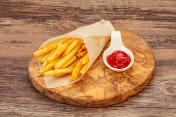 French Fry with tomato sauce