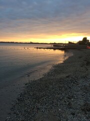 sunset on the beach