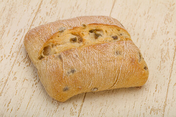 Italian ciabatta bread with olive
