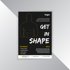 Fitness Flyer Poster Design Vector Template Illustration
