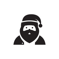 Simple santa claus flat icon design vector