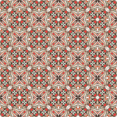 Geometric seamless pattern, ornament, abstract colorful background, fashion print, vector texture for textile, fabric, wallpaper, decoration.