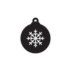 Simple christmas ball flat icon design vector