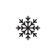 Simple snowflake flat icon design vector