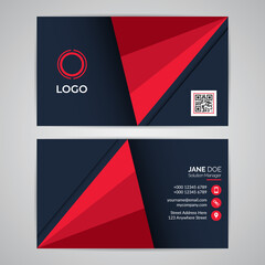 Business Card ID Template Mockup Abstract Modern Design Vector Graphic EPS10