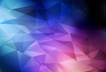 Obraz premium Dark Blue, Red vector polygon abstract background.