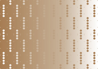Vector of circle in vertical row, on golden copper background