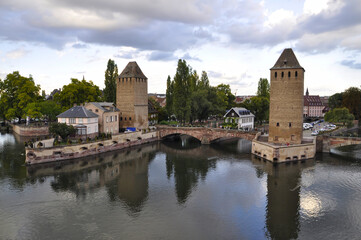 Fototapeta na wymiar Ponts Couverts in Strasbourg, France.