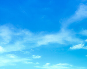 blue sky with beautiful natural white clouds	
