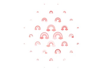 Light Pink, Red vector pattern with rainbow elements.