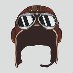 Illustration vector graphic of  aviator pilot helmet © Kobe