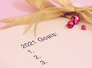 Goals 2021 with beautiful decoration.