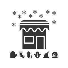 Christmas sale icon. Store symbol modern, simple, vector, icon for website design, mobile app, ui. Vector Illustration
