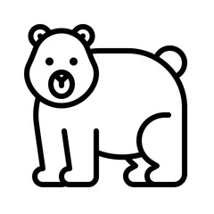 Bear icon, Thanksgiving related vector