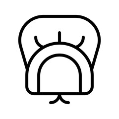 Pilgrim woman hat icon, Thanksgiving related vector