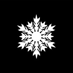 Snowflake icon isolated on black background. Snow symbol modern, simple, vector, icon for website design, mobile app, ui. Vector Illustration