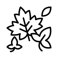 Autumn leaves icon, Thanksgiving related vector