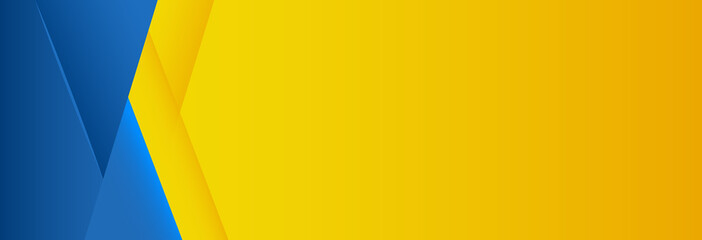 Fototapeta premium Banner Abstract Modern Vector Design Graphic Background Yellow Blue with Blank Space, EPS10