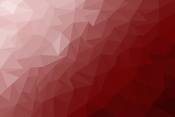 Red polygonal shape background, low poly triangle mosaic