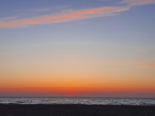 sunset over the sea