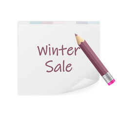 Notepad Winter sale text