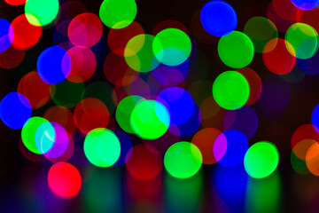 Multi-colored bokeh. Bright background. Abstract picture. Illustration.