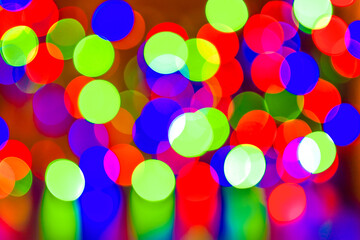 Multi-colored bokeh. Bright background. Abstract picture. Illustration.