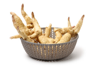 Polygonatum sibiricum on white background