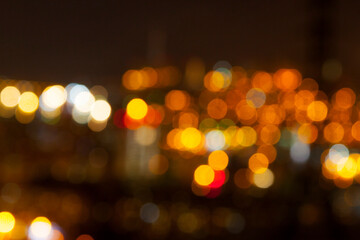 background of defocused lights of the night city