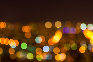 background of defocused lights of the night city
