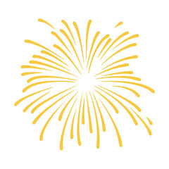 Fototapeta premium new year fireworks decoration isolated on white background vector illustration EPS10