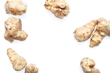 Ginger root isolated on a white
