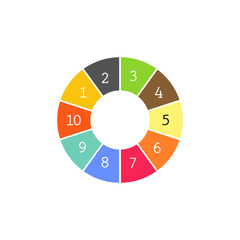 Infographic templates for business concept with 10 parts. Template for cycling diagram, graph, chart or presentation.