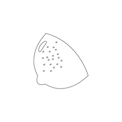 Fruit hand drawn line icon. Lime, lemon, orange or grapefruit linear slice symbol. Healthy exotic food concept. Vector illustration isolated on white.