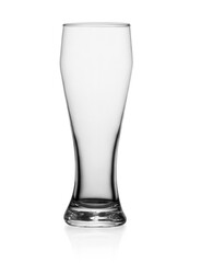Empty glass for beer isolated on white