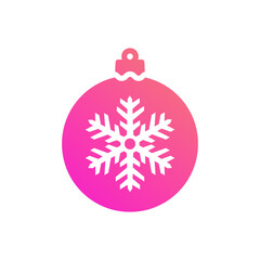 Colorful Christmas ball icon isolated on white background. Christmas bauble symbol modern, simple, vector, icon for website design, mobile app, ui. Vector Illustration