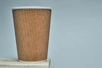 Paper cup. Recycling. Eco-friendly disposable tableware. Eco dishes