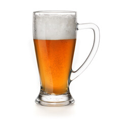 glass of a irish red ale beer isolated on white