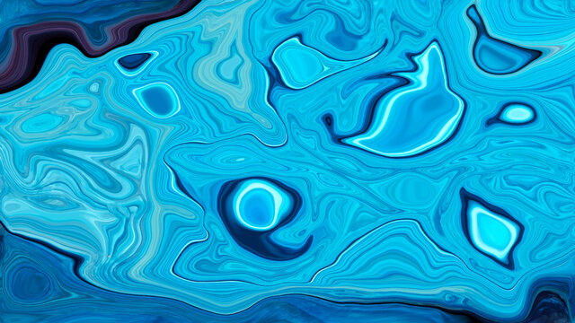 blue sea liquid marble abstract fluid texture vector illustration